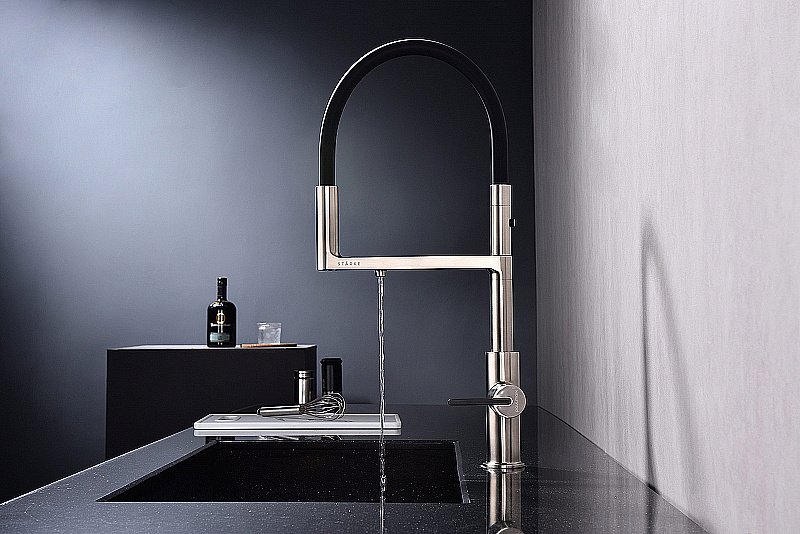 Смеситель для кухни Paulmark Tornado To213402-BS брашированная сталь купить в интернет-магазине сантехники Sanbest