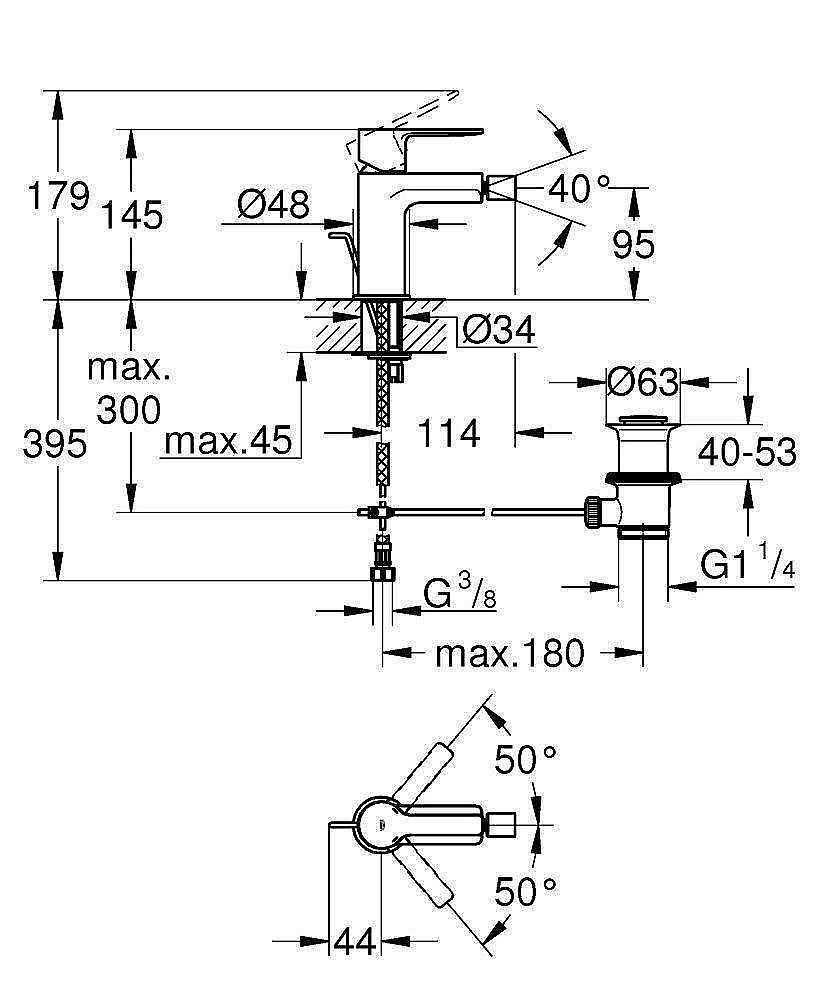 Смеситель для биде Grohe Lineare New 33848DC1 купить в интернет-магазине сантехники Sanbest