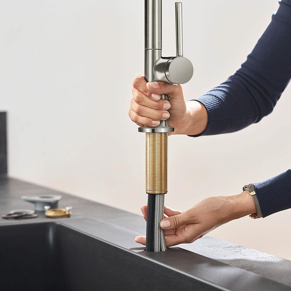 Смеситель для кухни Hansgrohe Talis M54 72840800 сталь купить в интернет-магазине сантехники Sanbest