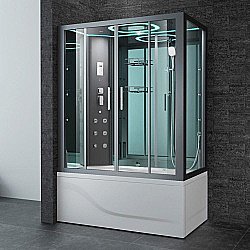 Душевой бокс SSWW BU616L стекло прозрачное/профиль черный левый купить в интернет-магазине сантехники Sanbest