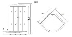 Душевая кабина Niagara Lux NG-7702W 100x100 купить в интернет-магазине Sanbest