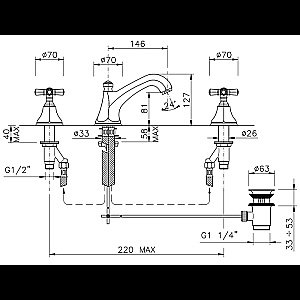 Смеситель для раковины Nicolazzi Teide 1908CR05 хром купить в интернет-магазине сантехники Sanbest