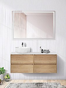 Тумба с раковиной и столешницей BelBagno KRAFT 120 Rovere Nebrasca Nature для ванной в интернет-магазине Sanbest