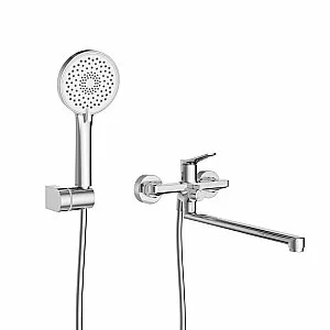 Смеситель для ванны и душа BelBagno UNIQUE-VASM-L-CRM хром купить в интернет-магазине сантехники Sanbest