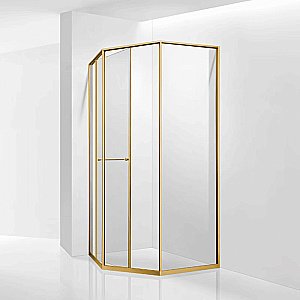 Душевой уголок RGW Stilvoll SV-82-Gb 80х120 стекло прозрачное/профиль золото купить в интернет-магазине Sanbest