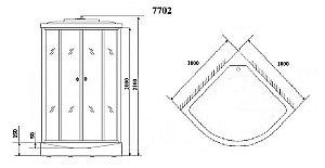 Душевая кабина Niagara Luxe NG-7702W 100x100 купить в интернет-магазине Sanbest