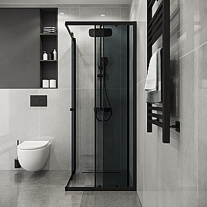 Душевой уголок Niagara Eco NG-1009-14QT 90х90 профиль черный/стекло тонированное купить в интернет-магазине Sanbest