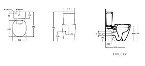 Унитаз напольный Ideal Standard Connect E803701 с бачком E797101 купить в интернет-магазине Sanbest