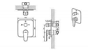 Смеситель для душа Bravat Source PB8173218BW-3-ENG купить в интернет-магазине сантехники Sanbest