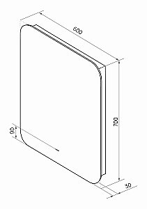 Зеркало Misty Адхил 60 АДХ-02-60/70-14 в ванную от интернет-магазине сантехники Sanbest