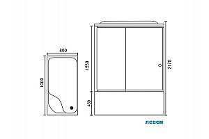 Душевая кабина Royal Bath RB8100BP6-BT 100x80 профиль белый/стекло прозрачное купить в интернет-магазине Sanbest