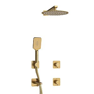 Душевая система WasserKRAFT Schunter 8200 SET2848 золото матовое купить в интернет-магазине сантехники Sanbest