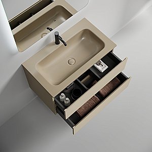 Тумба с раковиной Sancos FOLK FL80CP/CN7012MC 80 капучино для ванной в интернет-магазине Sanbest