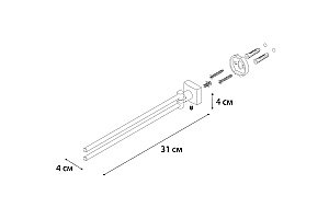 Полотенцедержатель FIXSEN KVADRO FX-61302A купить в интернет-магазине сантехники Sanbest