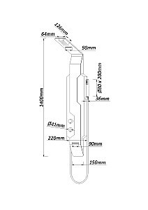 Душевая панель Black&White Gravity GR028 черная/белый купить в интернет-магазине сантехники Sanbest