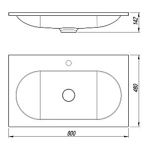 Раковина Vincea VCB-4H800J 80 жасмин купить в интернет-магазине Sanbest