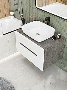 Тумба с раковиной Art&Max AM-Genova-800-2C-SO-BC/AM-78109 Бетон бромо для ванной в интернет-магазине Sanbest