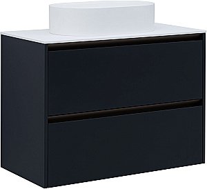 Тумба с раковиной Allen Brau Activity 90 1.34013.AM антрацит матовый/олива брашированная для ванной в интернет-магазине Sanbest