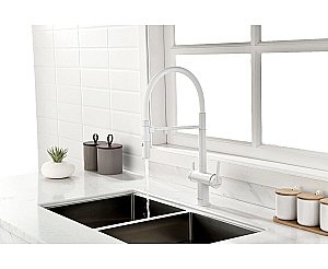 Смеситель для кухни Paulmark Gravity Gr213888-WH белый матовый купить в интернет-магазине сантехники Sanbest