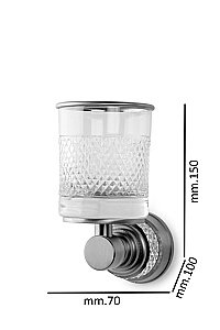 Стакан Boheme AURA 10244-G золото купить в интернет-магазине сантехники Sanbest