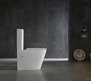 Унитаз-компакт SantiLine SL-5026  безободковый, слив торнадо, с бачком, с крышкой микролифт,белый купить в интернет-магазине Sanbest