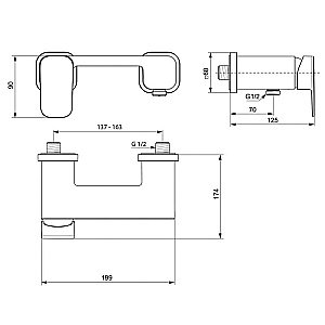 Смеситель для душа Ideal Standard Tonic II A6337AA купить в интернет-магазине сантехники Sanbest