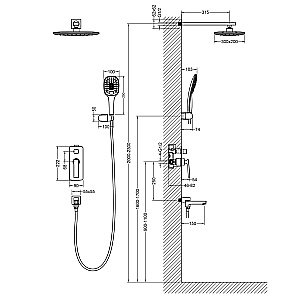Душевая система Timo HELMI SX-4099/03SM черная матовая купить в интернет-магазине сантехники Sanbest