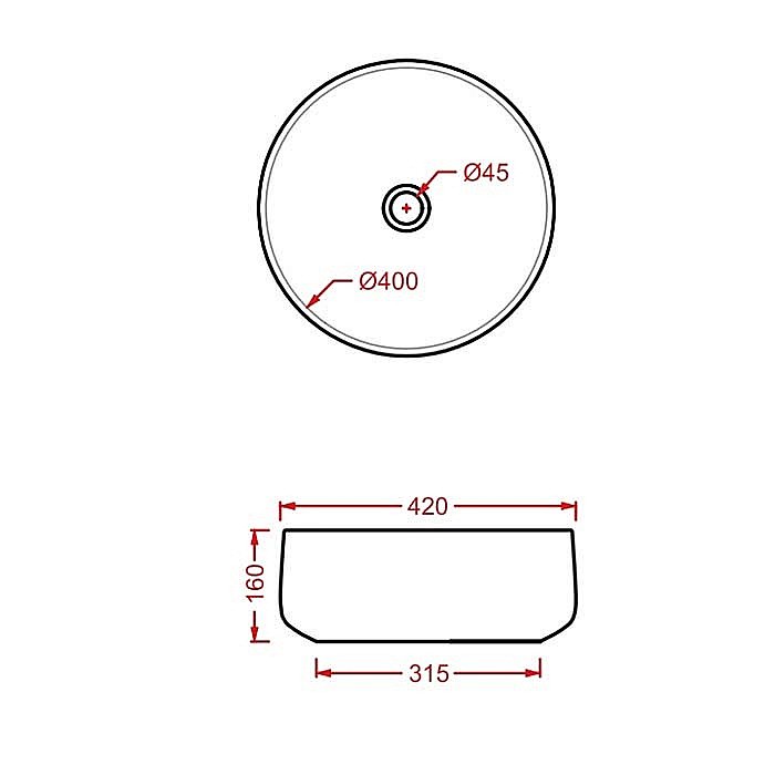Раковина накладная Artceram Cognac 42 COL001 12 00 Giallo Zinco купить в интернет-магазине Sanbest