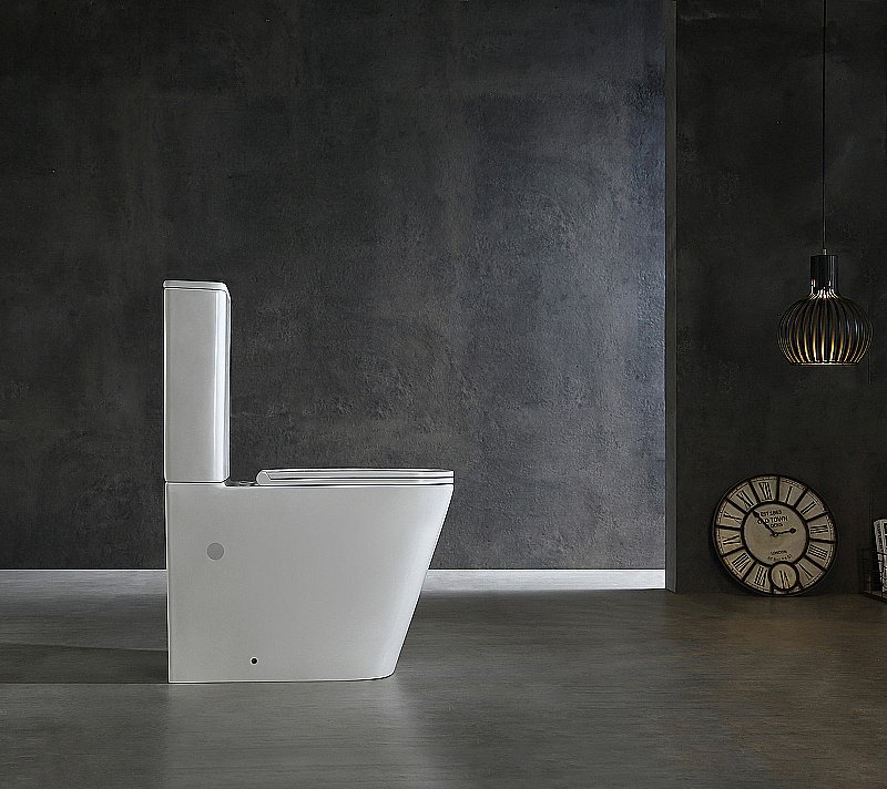 Унитаз-компакт SantiLine SL-5026  безободковый, слив торнадо, с бачком, с крышкой микролифт,белый купить в интернет-магазине Sanbest