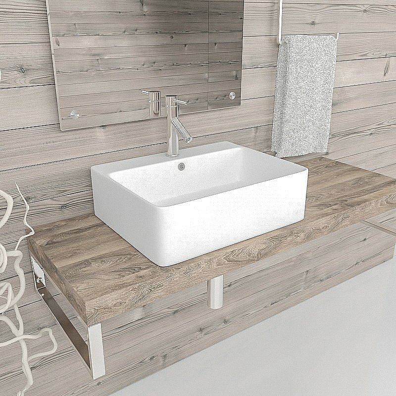 Раковина Esbano Circon 52 ESRNCIRC52W белая купить в интернет-магазине Sanbest