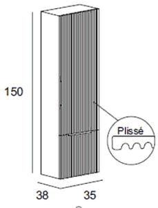 Пенал Cezares Premium Plisse 35 55509 Grigio nuvola для ванной в интернет-магазине сантехники Sanbest