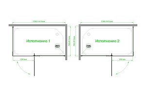 Душевой уголок Royal Bath HPVD RB8140HPVD-C-BL 140х80 матовое стекло/профиль черный купить в интернет-магазине Sanbest