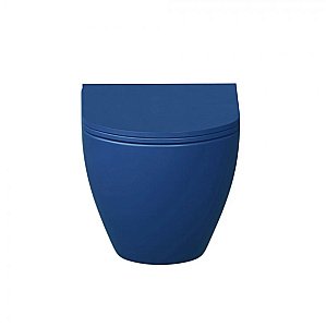 Унитаз подвесной Grossman Color GR-4455BLMS безободковый, с крышкой микролифт, синий матовый купить в интернет-магазине Sanbest