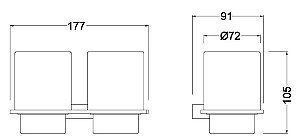 Стакан Schein SWING 324C хром купить в интернет-магазине сантехники Sanbest