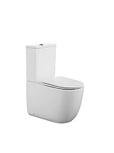 Унитаз напольный Ceruttispa MIRKO CT11090 безободковый с бачком, с крышкой микролифт, слив-торнадо, белый купить в интернет-магазине Sanbest