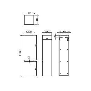 Пенал Caprigo Forte 36150-SF028 35 стилл для ванной в интернет-магазине сантехники Sanbest