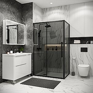 Душевой уголок Grossman Cosmo 120.K33.02.1270.21.10 120x70 стекло тонированное/профиль черный матовый купить в интернет-магазине Sanbest