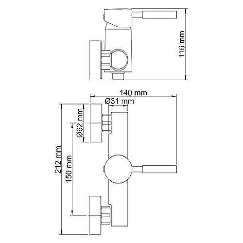 Смеситель для душа WasserKRAFT Main 4102 купить в интернет-магазине сантехники Sanbest