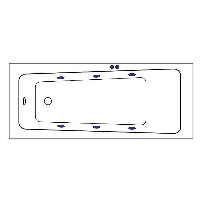 Ванна акриловая EXCELLENT Ava SOFT WAEX.AVA17.SOFT.CR 170x70 белая с гидромассажем купить в интернет-магазине Sanbest