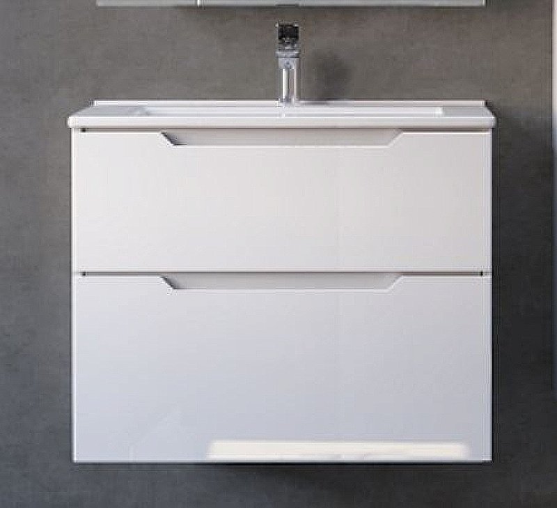 Тумба с раковиной Jorno Slide 65 белая для ванной в интернет-магазине Sanbest