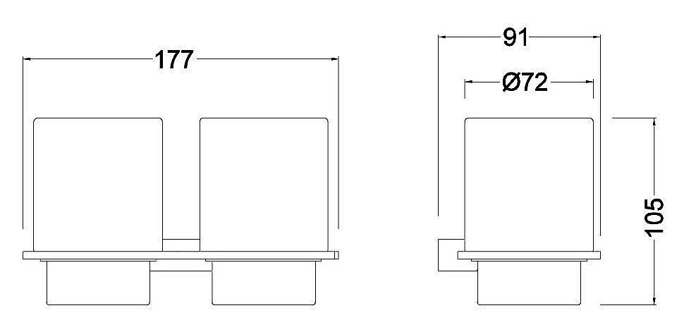 Стакан Schein SWING 324C хром купить в интернет-магазине сантехники Sanbest