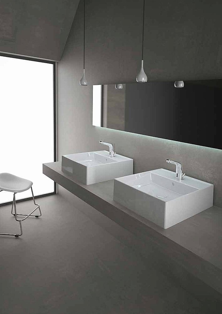 Раковина накладная Bien Infinitum 46 INLG04601FD1W5000 белая купить в интернет-магазине Sanbest