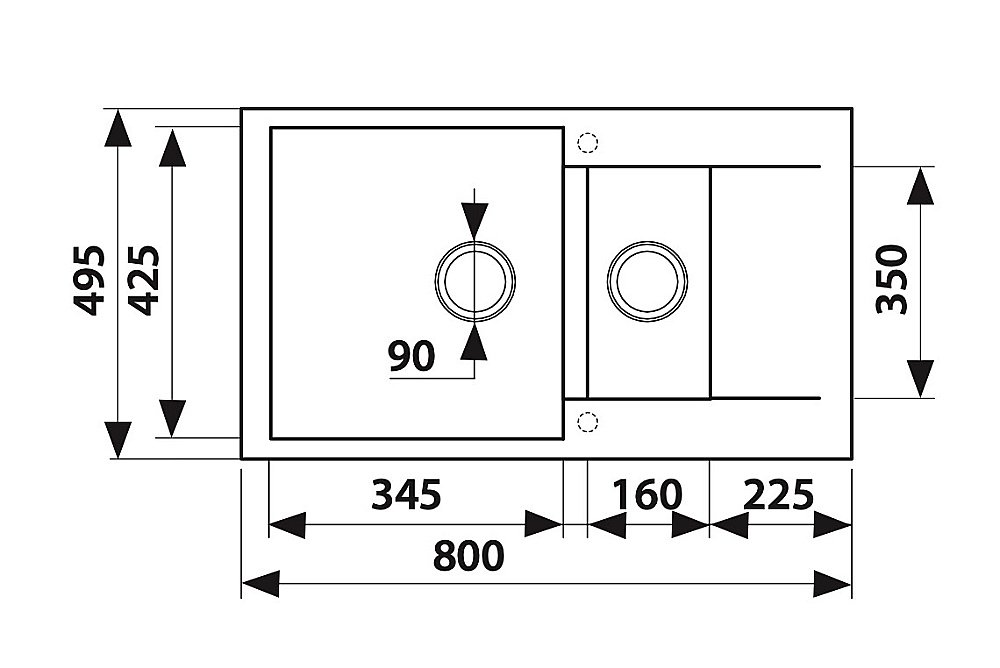 Мойка кухонная Kaiser KM2M-5080 G серая купить в интернет-магазине сантехники Sanbest