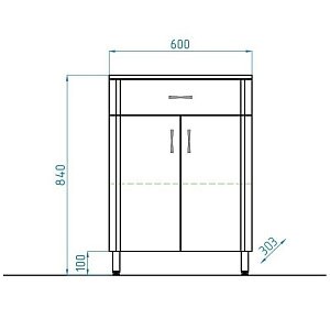 Комод напольный Style Line Эко Стандарт ТН 60 для ванной в интернет-магазине сантехники Sanbest