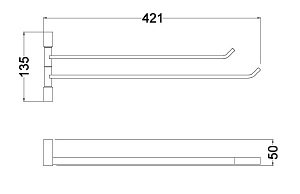 Полотенцедержатель Schein Allom 22824 хром купить в интернет-магазине сантехники Sanbest