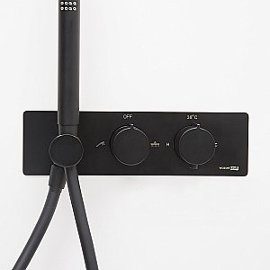 Смеситель для душа WasserKRAFT Elbe 7400 7488 Thermo черный Soft-touch купить в интернет-магазине сантехники Sanbest