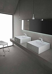 Раковина накладная Bien Infinitum 46 INLG04601FD1W5000 белая купить в интернет-магазине Sanbest