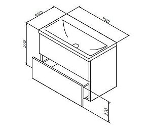 Тумба с раковиной AM.PM Gem 75 графит для ванной в интернет-магазине Sanbest
