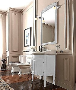 Зеркало Kerasan Retro 731330 bi mat 63 белое в ванную от интернет-магазине сантехники Sanbest