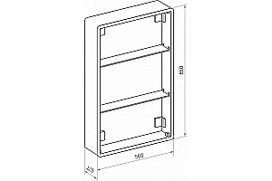 Зеркальный шкаф ART&MAX Lecce 56 черный купить в интернет-магазине сантехники Sanbest